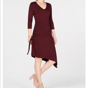 Maroon rushed dress
